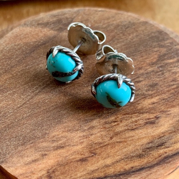 David Yurman Chatelaine Turquoise earrings - Picture 7 of 7